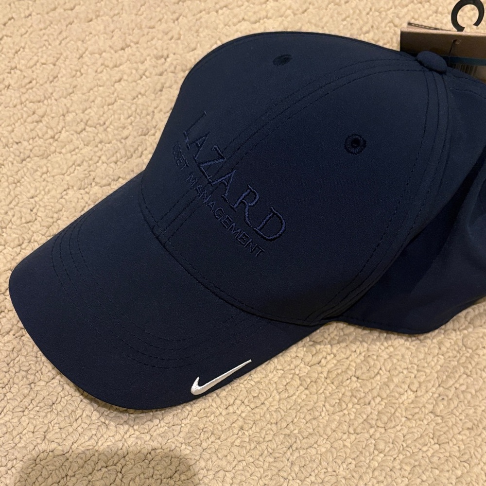 Nike Navy Lazard Embroidered Baseball Cap w/ White Swoosh; NWT
